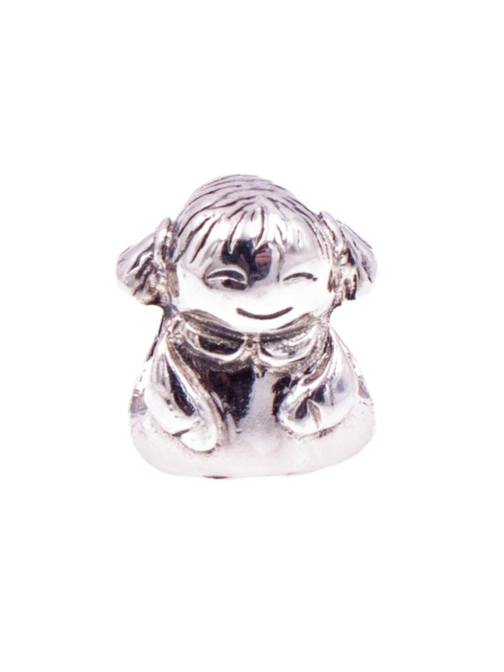Pandora Retired Girl Sterling Silver Daughter Child Family Charm Bead